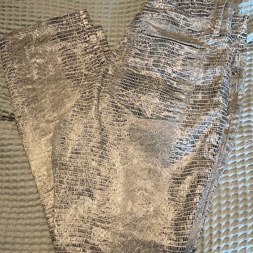 Snakeskin Print Pants